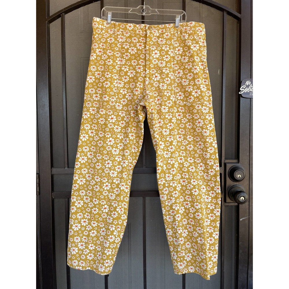 Big Bud Press Mustard Crazy Daisy Work Pants- XL